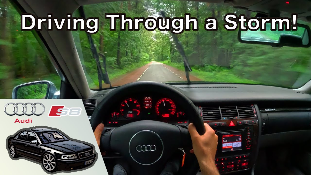 POV Iconic Audi S8 D2 4.2 V8 | INTENSE Stormy Weather Vibes | SOFT ROCK Journey! | Pure Drive Vibes