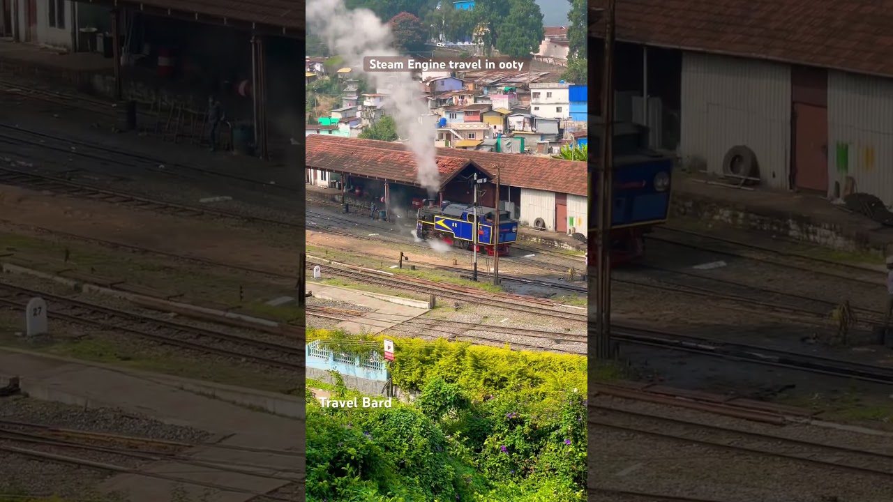 Ooty Steam Engine 🚂 People still travel in this 🚂 😍 #youtubeshorts #travel #subscribe