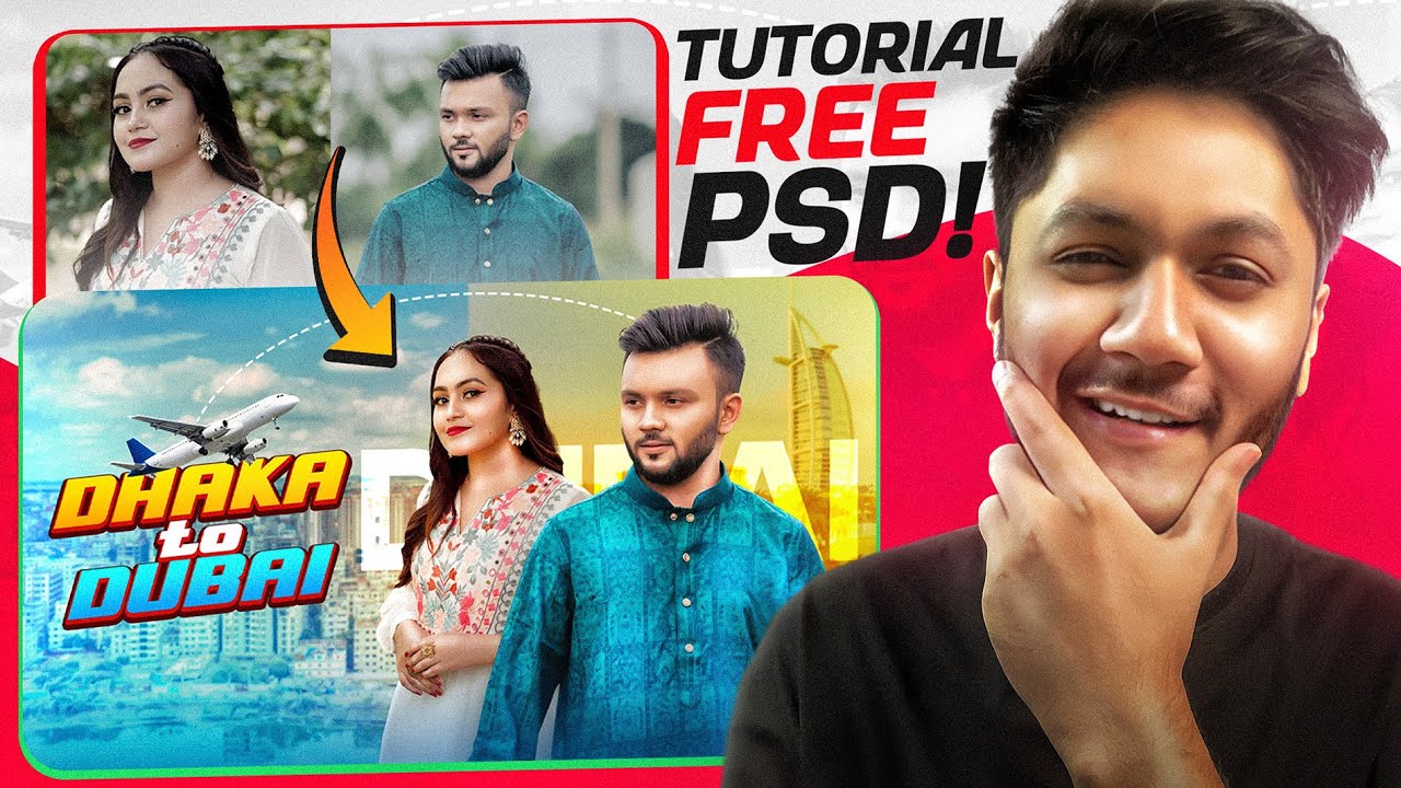 Rs Fahim Chowdhury Thumbnail Tutorial | Photoshop Breakdown | Free PSD