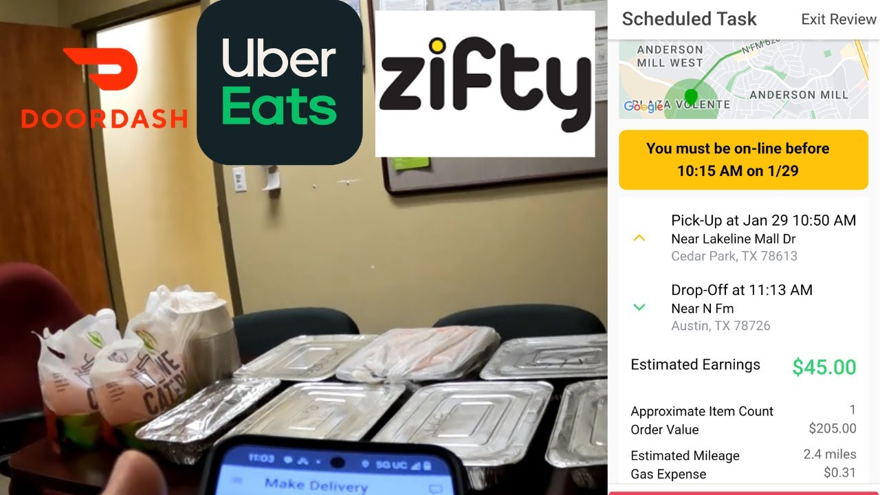 $45 for 2.4 Miles | Zifty Catering | DoorDash | Uber Eats