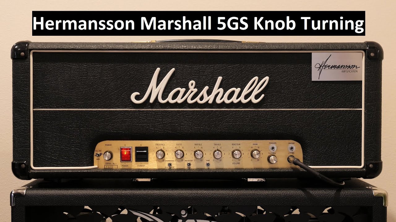Hermansson Marshall 5GS Knob Turning (1979 Marshall JMP 2203)