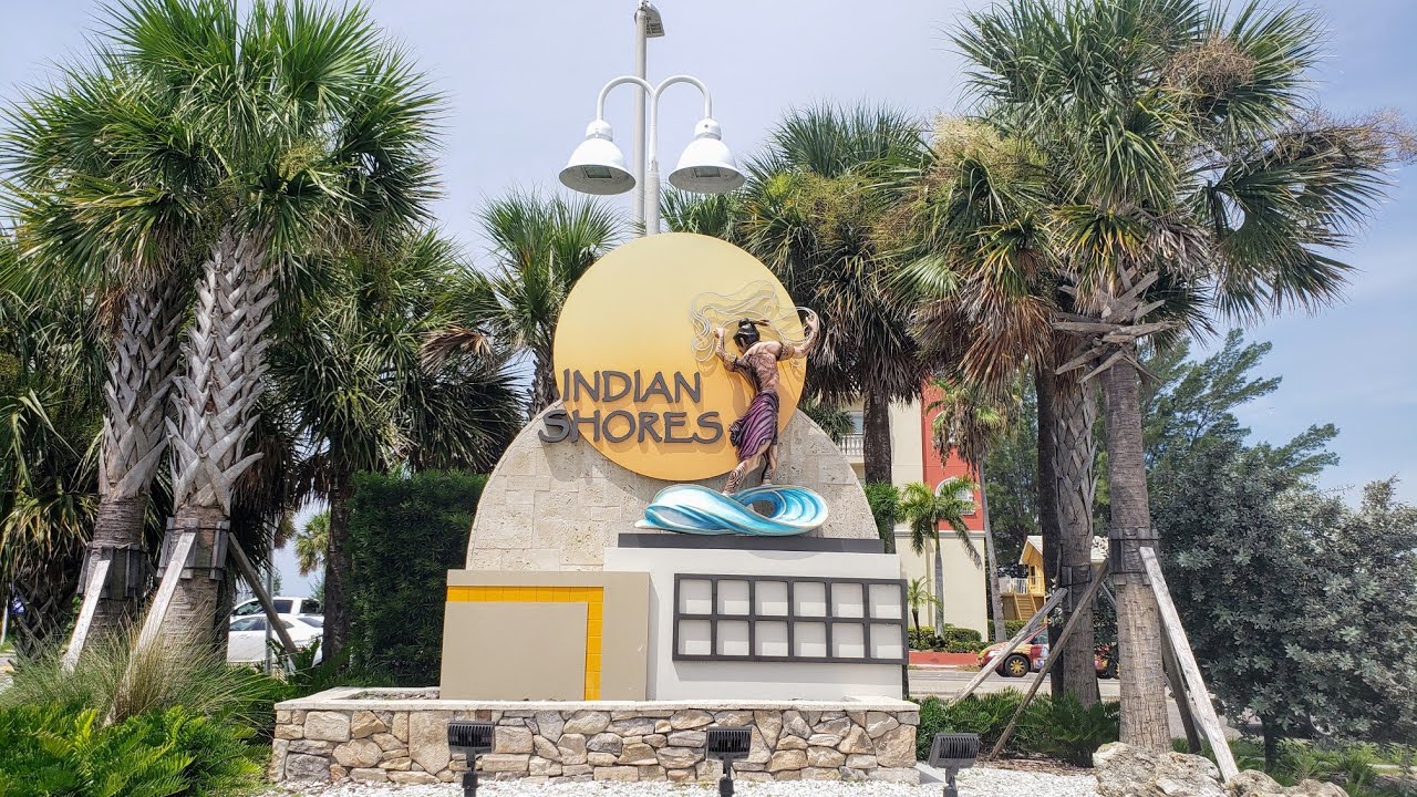 Индиан-Шорс 10 минут на пляже Флориды. СОЕДИНЕННЫЕ ШТАТЫ АМЕРИКИ. 4K