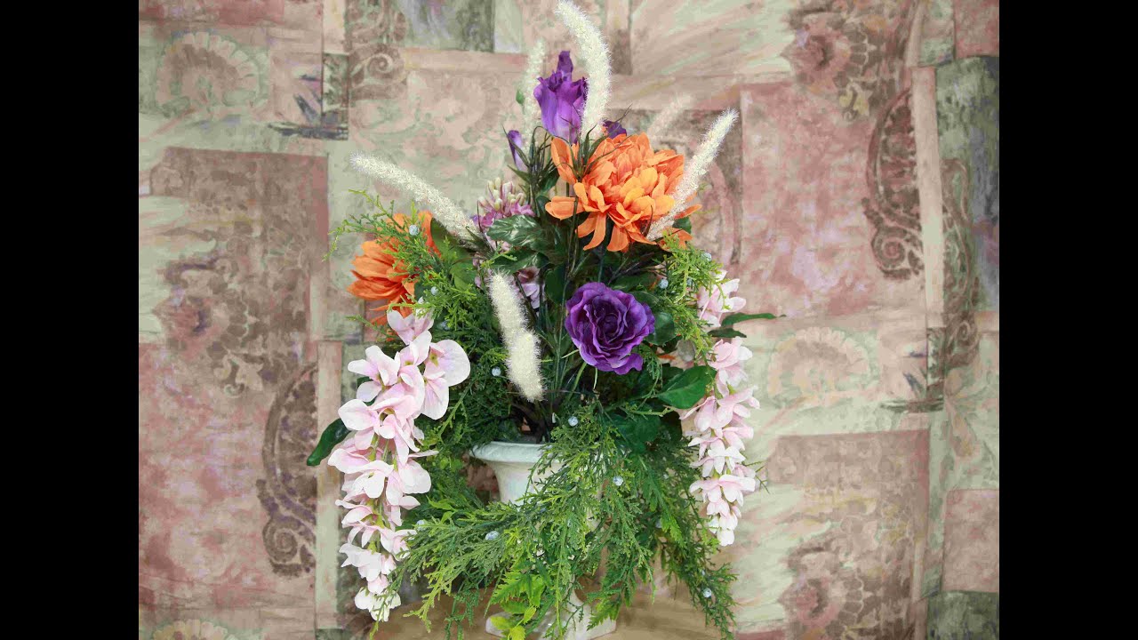 Victorian Style Corgi 'Language of Flowers' floral arrangement