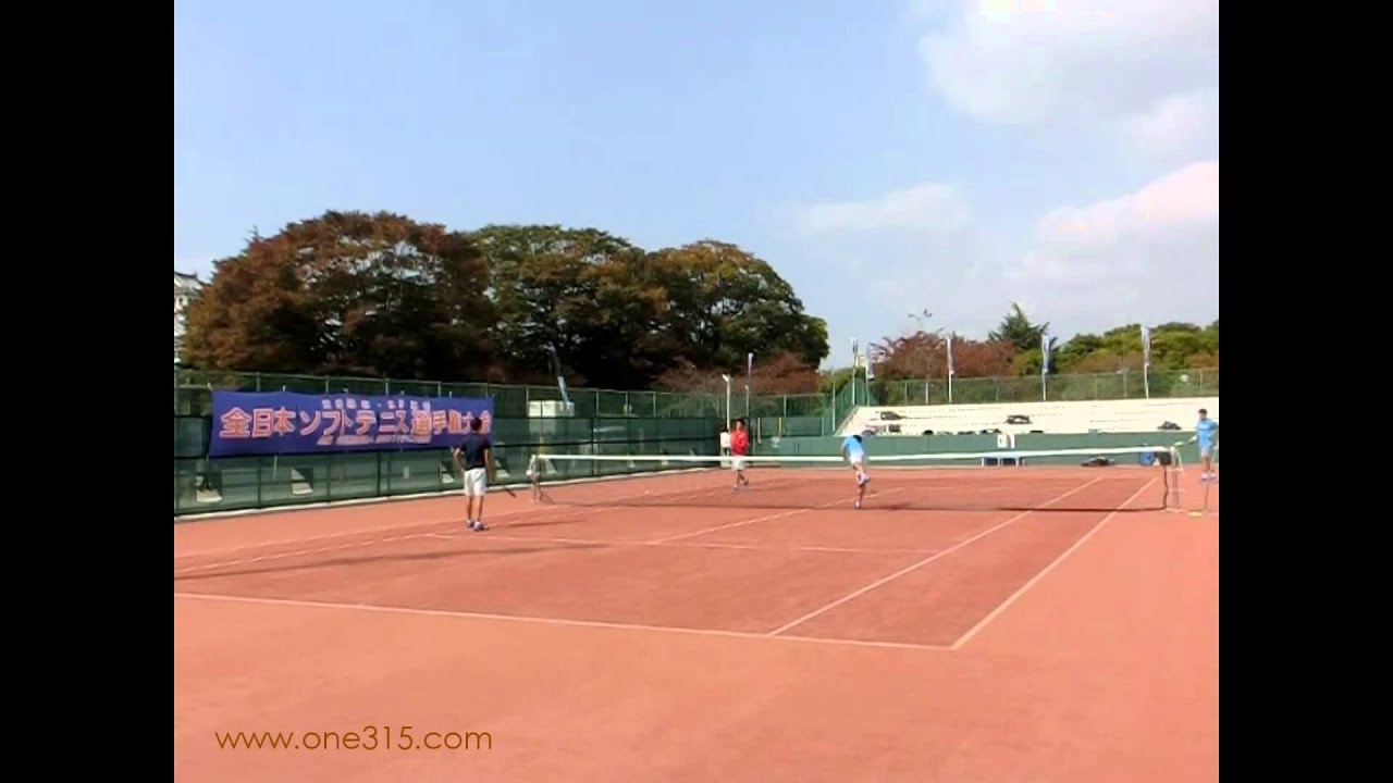 全日本ソフトテニス天皇杯皇后杯2015　前日練習　ボレーボレー　篠原小林稲積井口