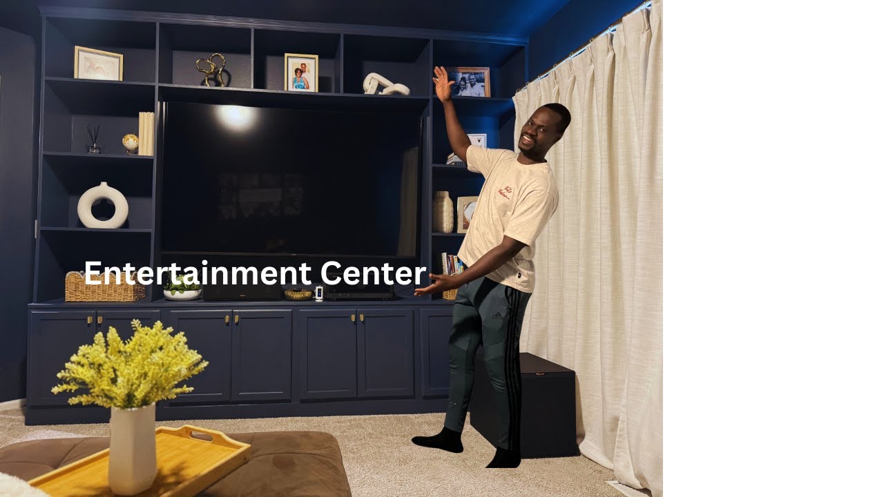 DIY Built-In Entertainment Center Makeover | Budget Friendly Living Room Transformation