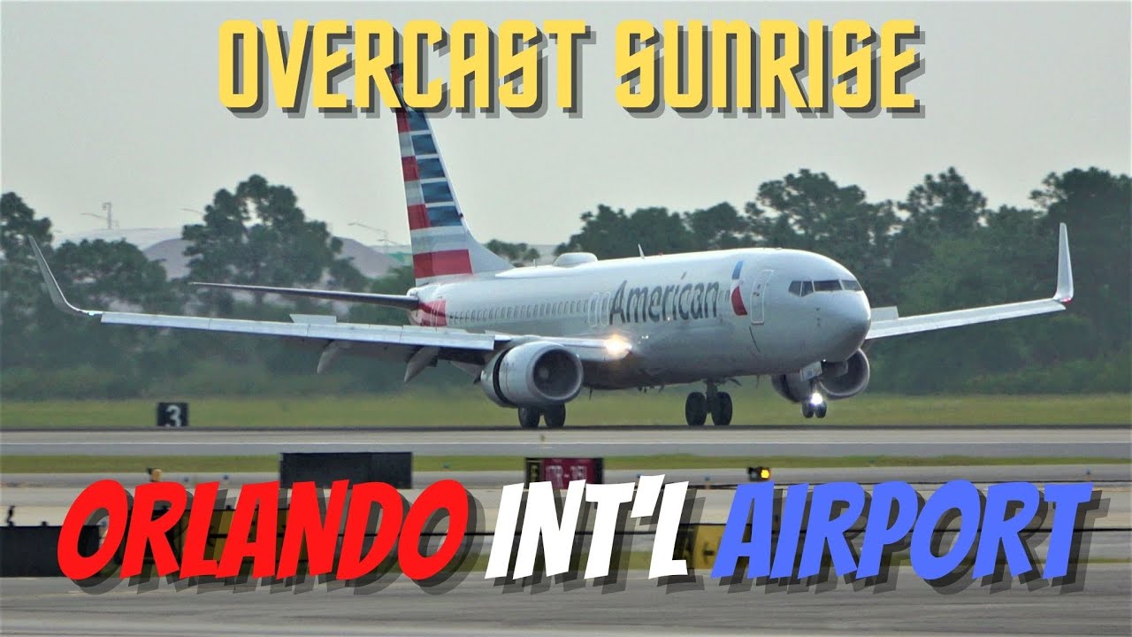 [4K] PLANE SPOTTING OVERCAST SUNRISE ORLANDO INTERNATIONAL AIRPORT 5/03/22.