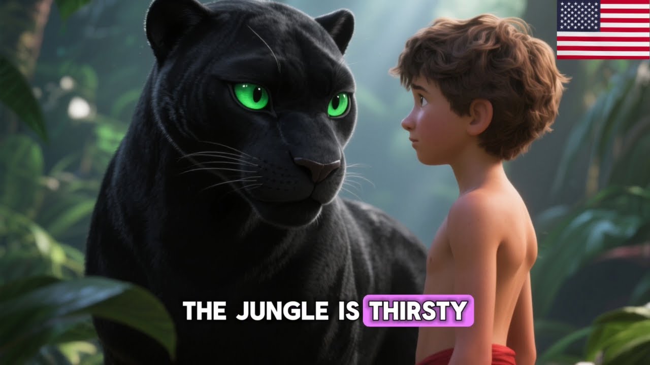 The Jungle Book Mowgli and The Black Panther🌴3D 4K Bedtime Stories for Kids in English  