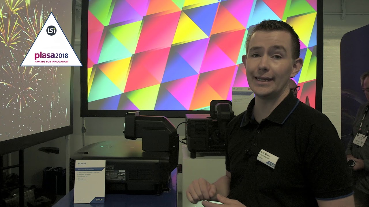PLASA 2018 Awards for Innovation - Epson EB-L1755U projector & ELPLX02 ultra-short-throw lens
