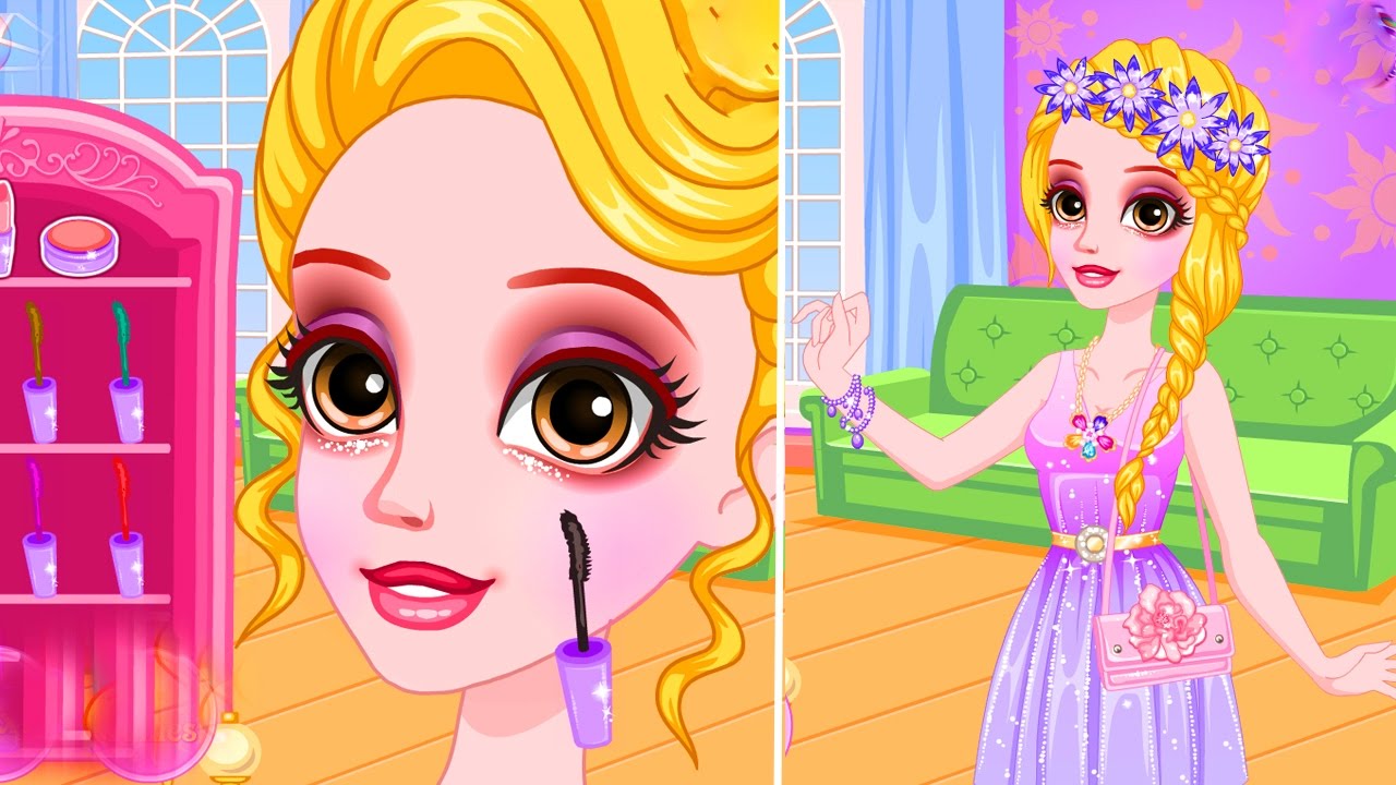 Rapunzel's Perfect Purple Dress - Disney Princess Fashion Makeover Dress Up and Makeup