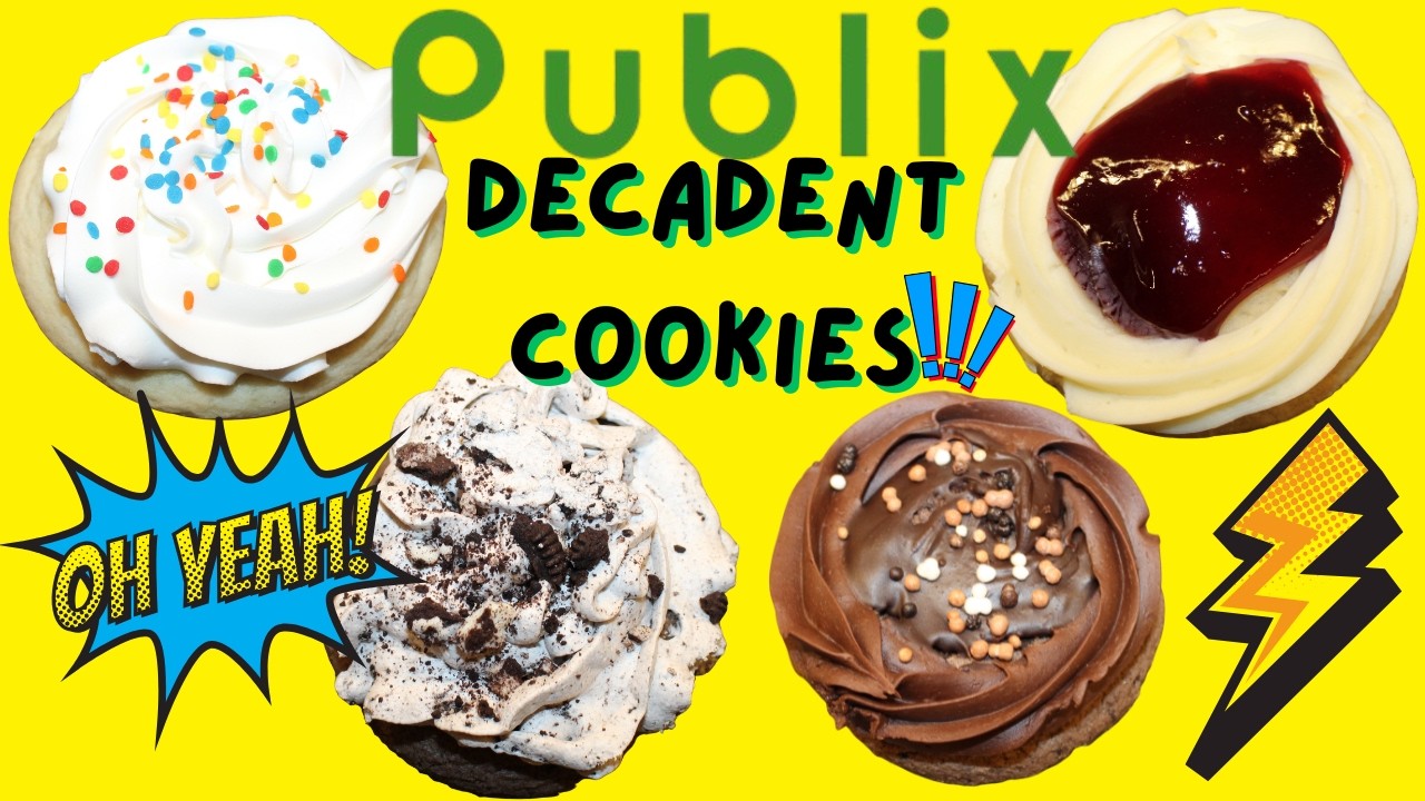 Publix Decadent Cookie: Cookies & Cream/Double Chocolate/Raspberry Cream Cheese/Vanilla Celebration