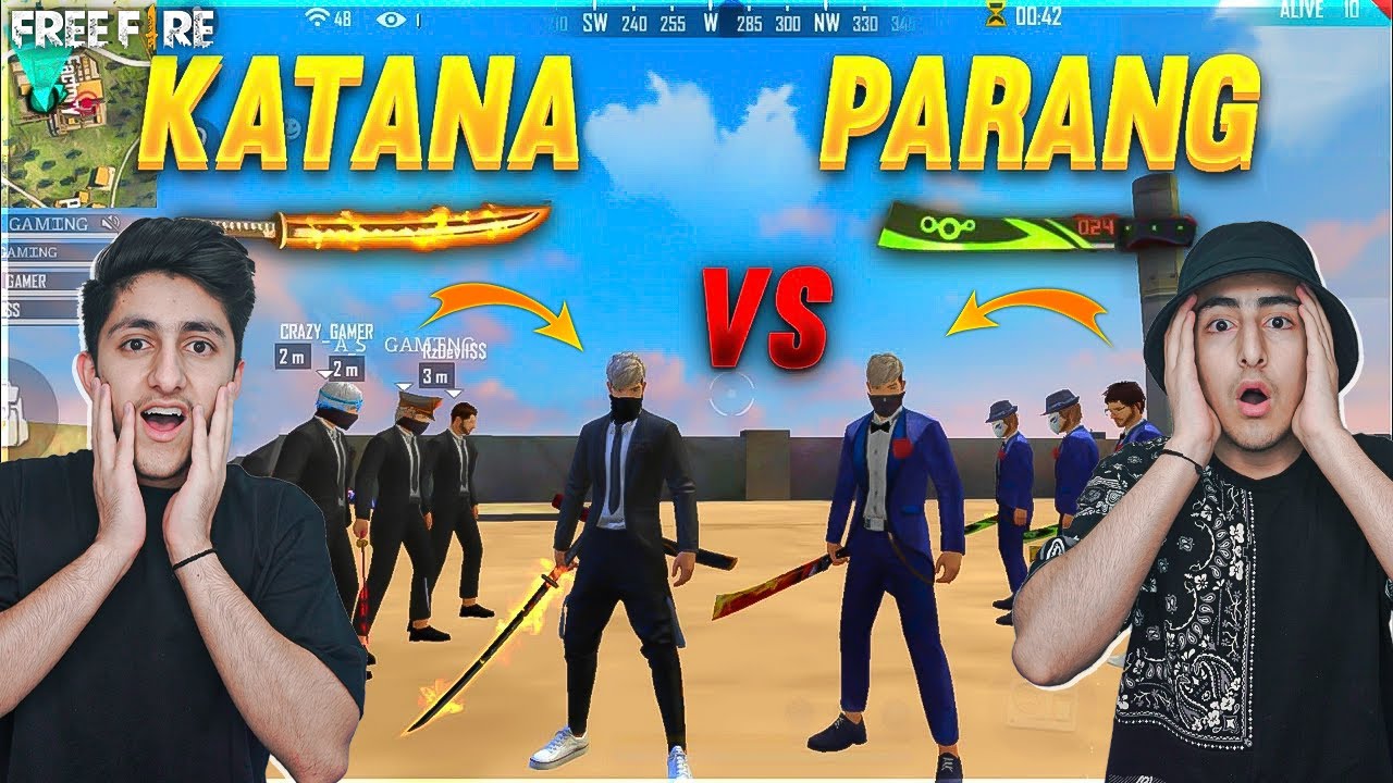 KATANA VS PARANG FACTORY CHALLENGE 😂| 4 VS 4 WHO WILL WIN ? #factoryfreefire