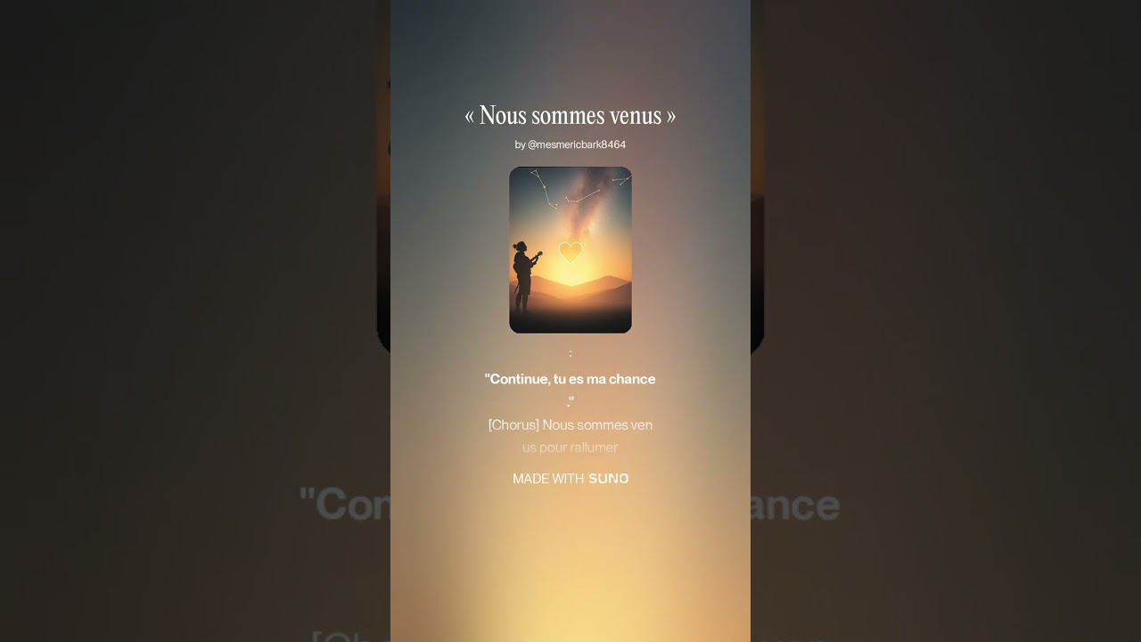 « Nous sommes venus »