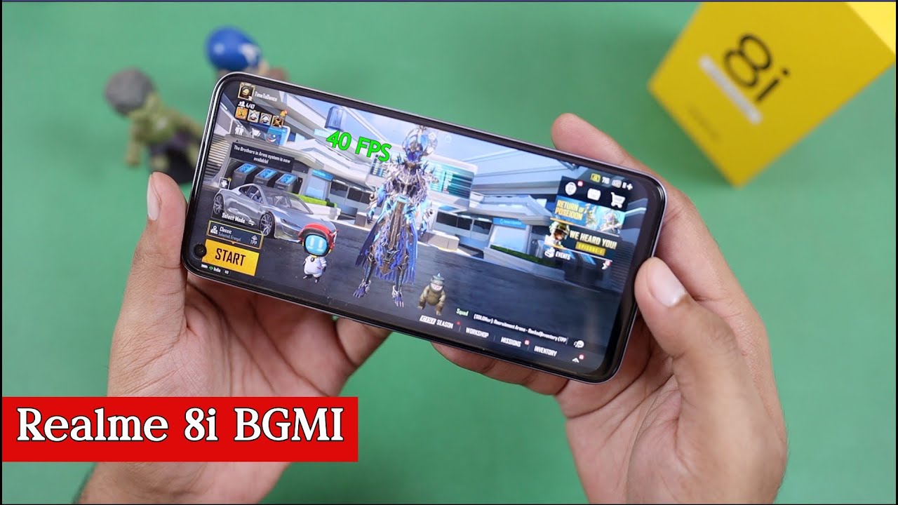 Realme 8i BGMI PUBG Gaming Test with FPS & Heating | Gyro, Gameplay Hindi