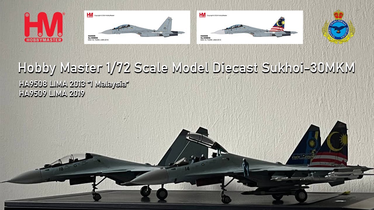 Hobby Master Sukhoi-30MKM Model Diecast 1/72 Scale LIMA13 & LIMA19