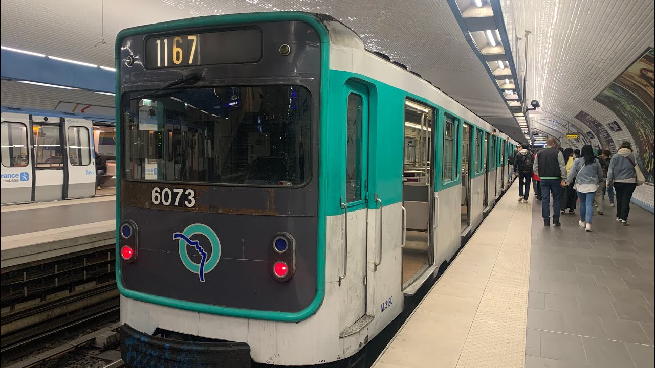 [Metro 11 RATP] Voyage dans un MP59 n•6073 entre Pyrénées et Mairie des Lilas.