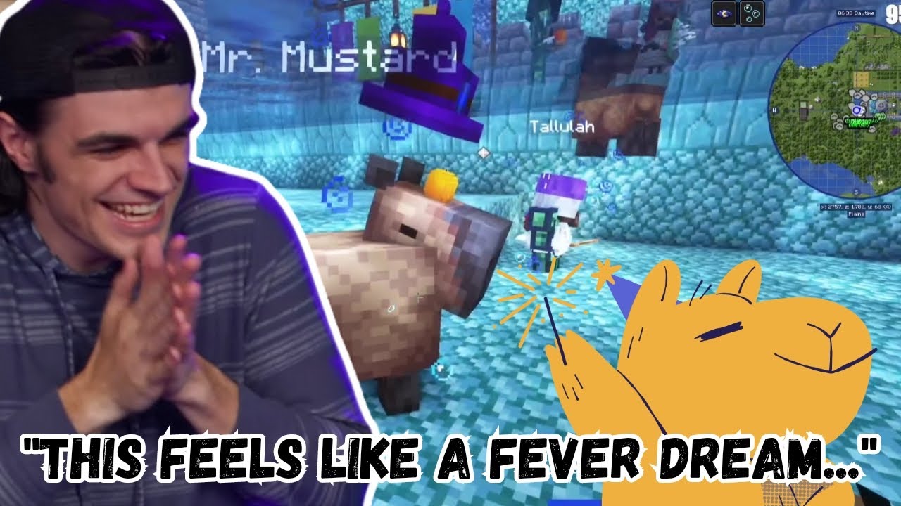 Капибары были душой вечеринки в течение 15 минут подряд при участии Foolish и TazerCraft #qsmp