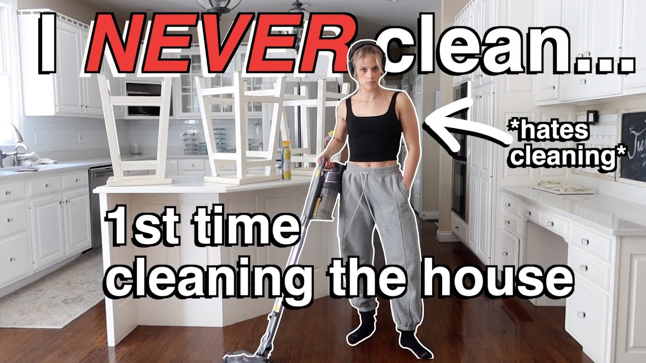 HOME ALONE: My first time EVER cleaning the house! *vlog*