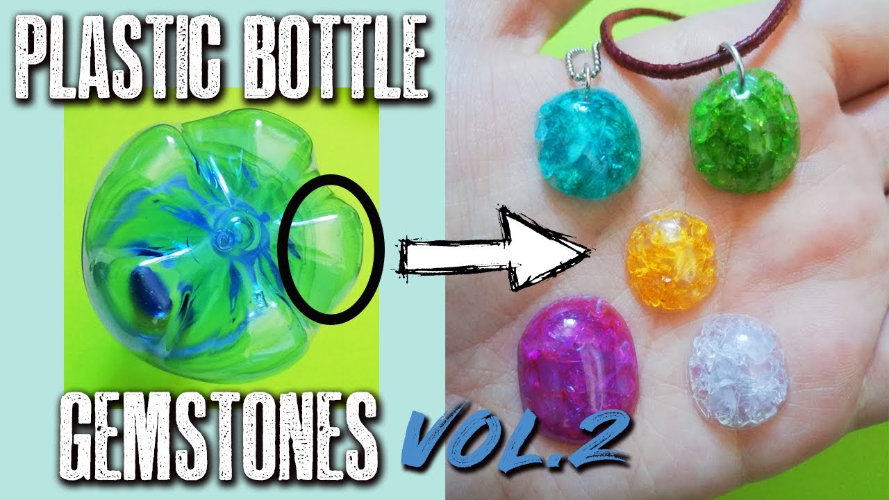 DIY Translucent Plastic Bottle Gemstones | No Resin