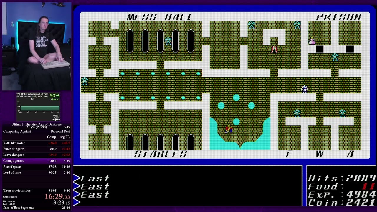 Speedrun of Ultima I (PC-98) - any% in 28:50.467 (real hardware)