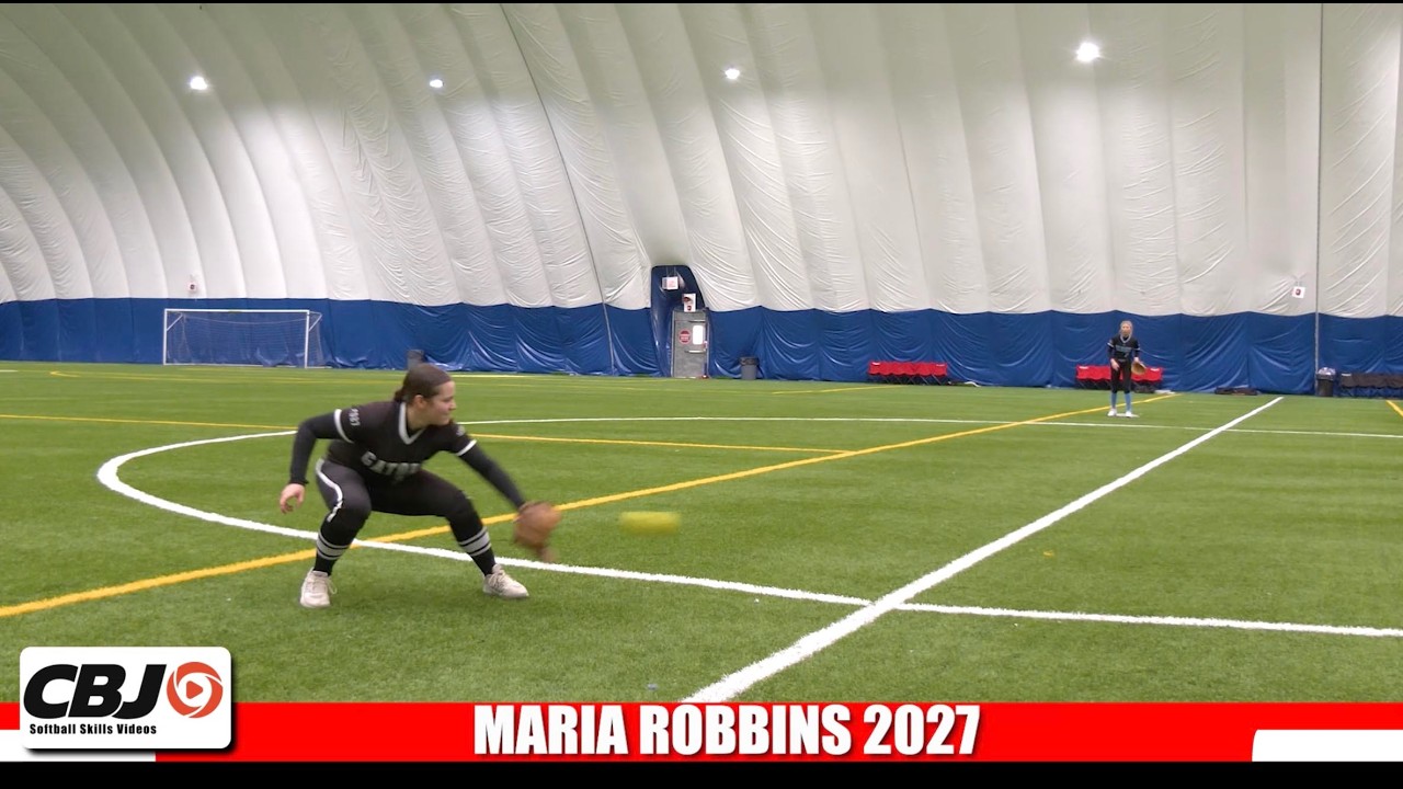 Maria Robbins 2027 Corner Infielder Softball Skills Video