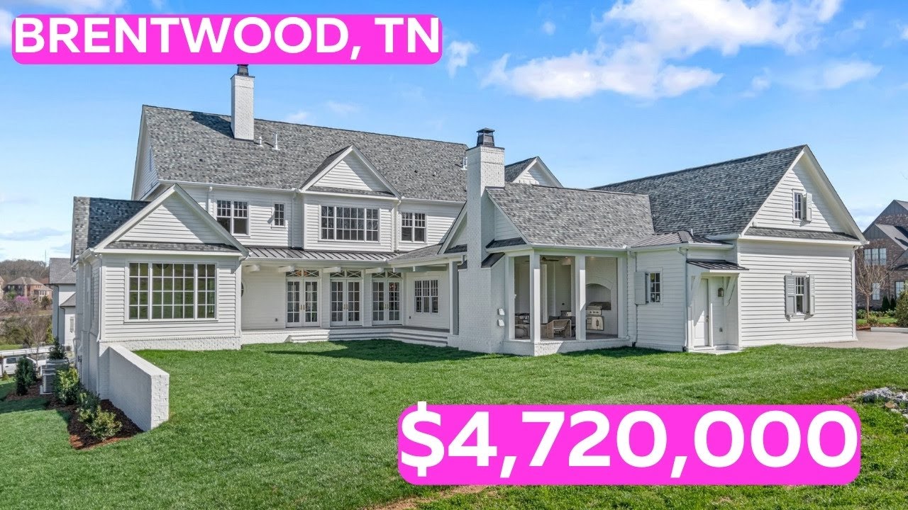 $4.72M Home in ROSEBROOKE, Brentwood Tennessee (House Tour)