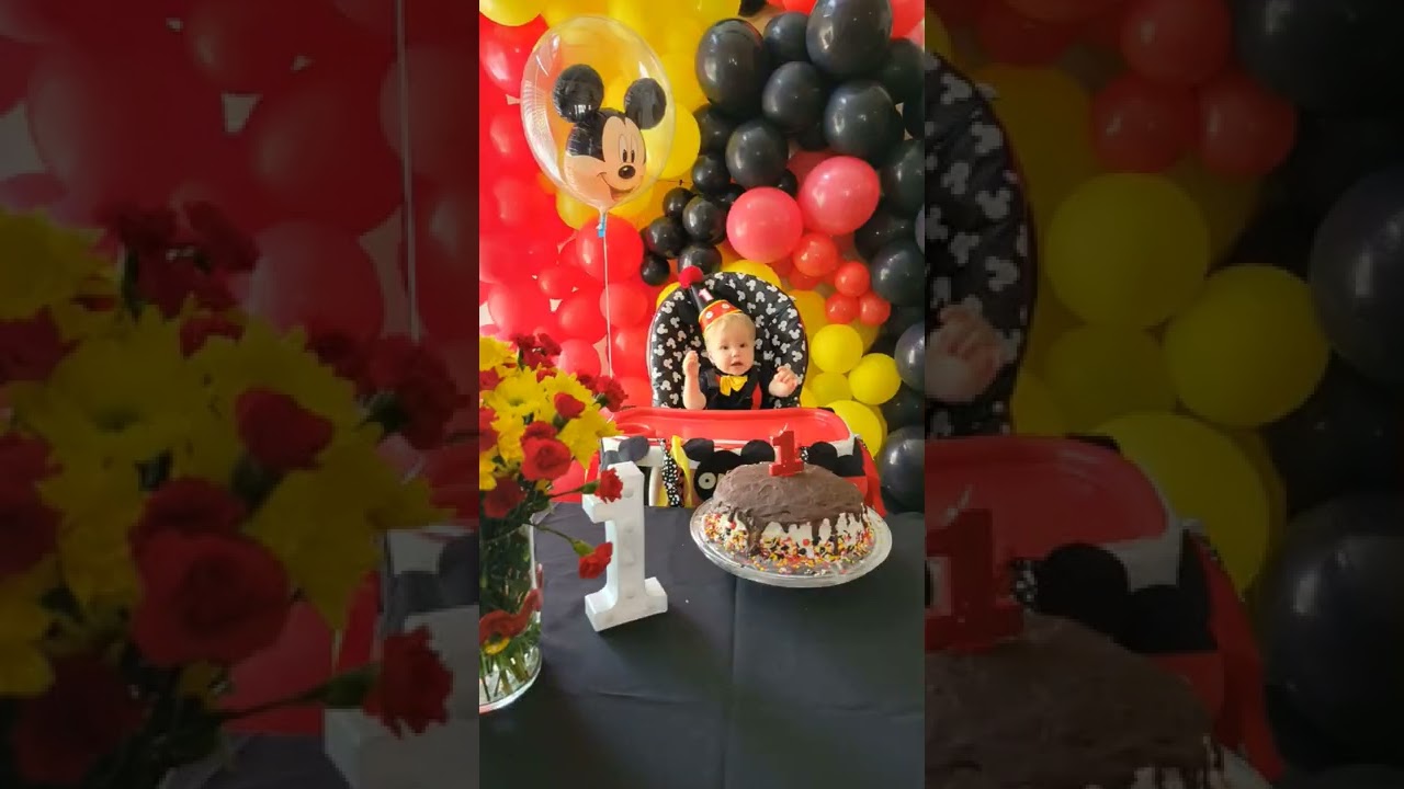 Mickey Mouse 1st Birthday Party Decorations  #shorts