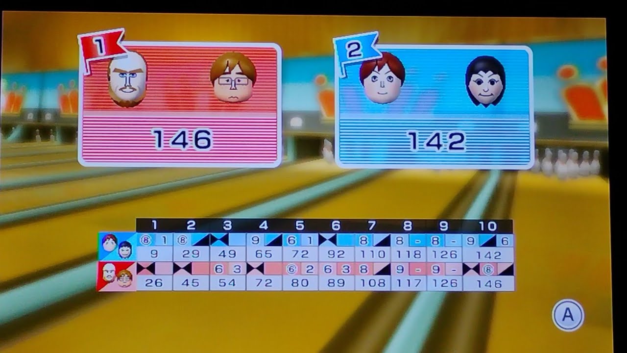 Wii Sports Resort ⛵🌊 🔟 Pin Standard Bowling 🎳 Game - Girls VS Boys 