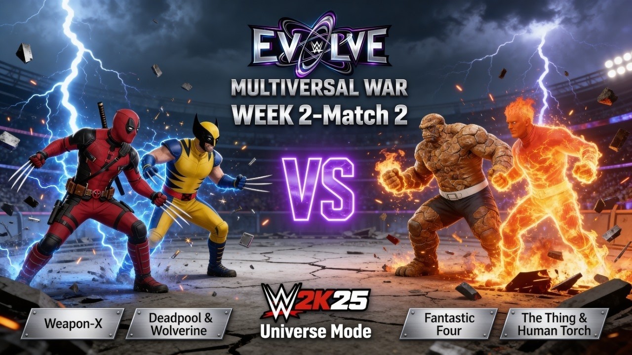 FULL MATCH: Weapon-X vs Fantastic Four | EVOLVE Week 2 Match 2 | WWE 2K25 Universe Mode