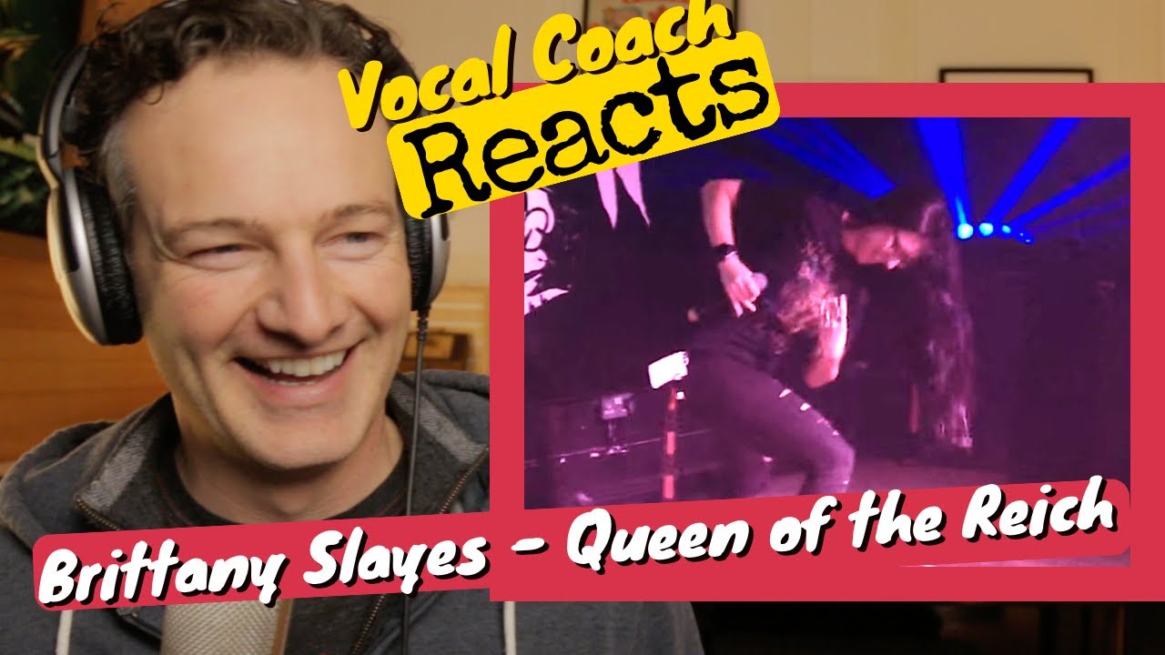 Vocal Coach REACTS - Brittany Slayes 'Queen of the Reich' (Karaoke LIVE)