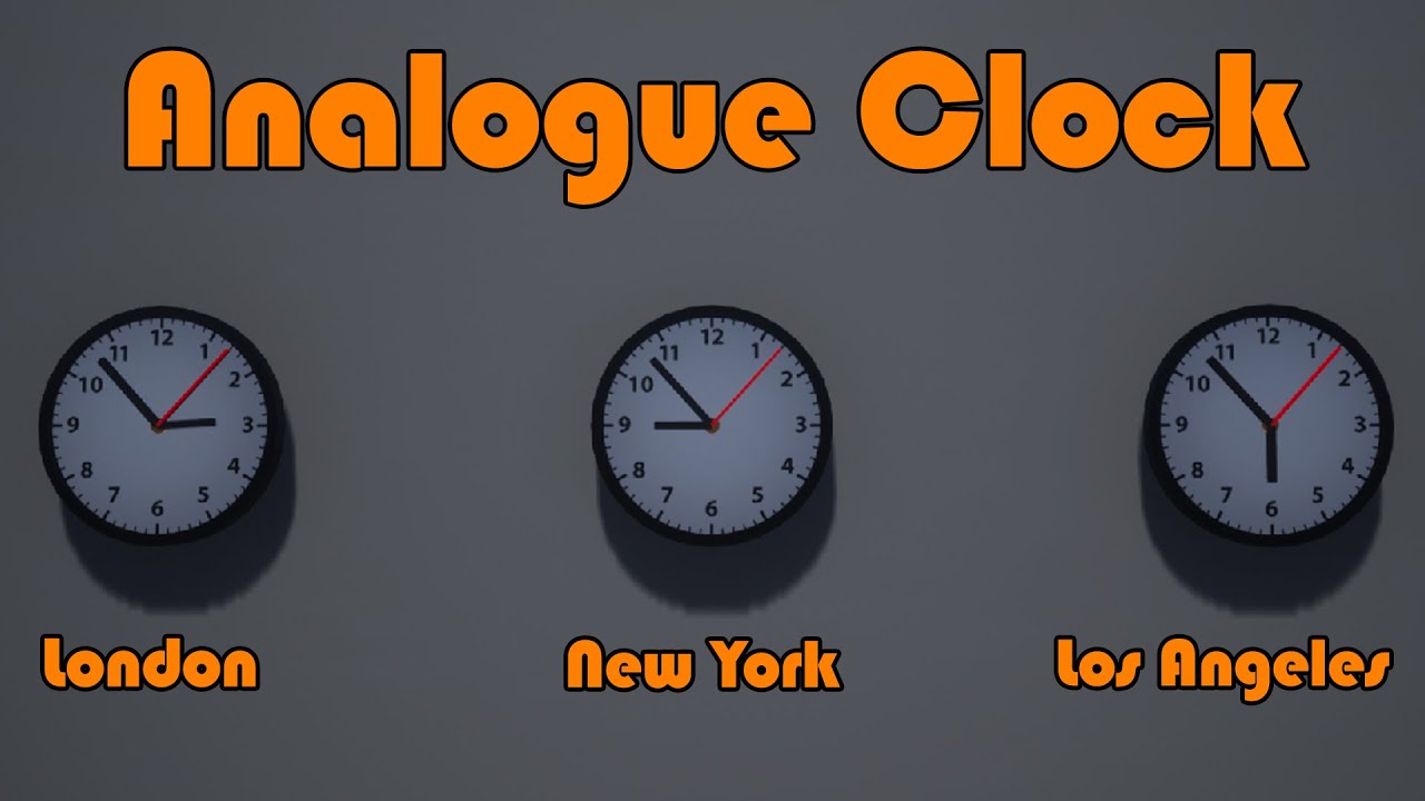 How To Create An Analogue Clock | Displaying Real Time Or Custom Time - Unreal Engine Tutorial
