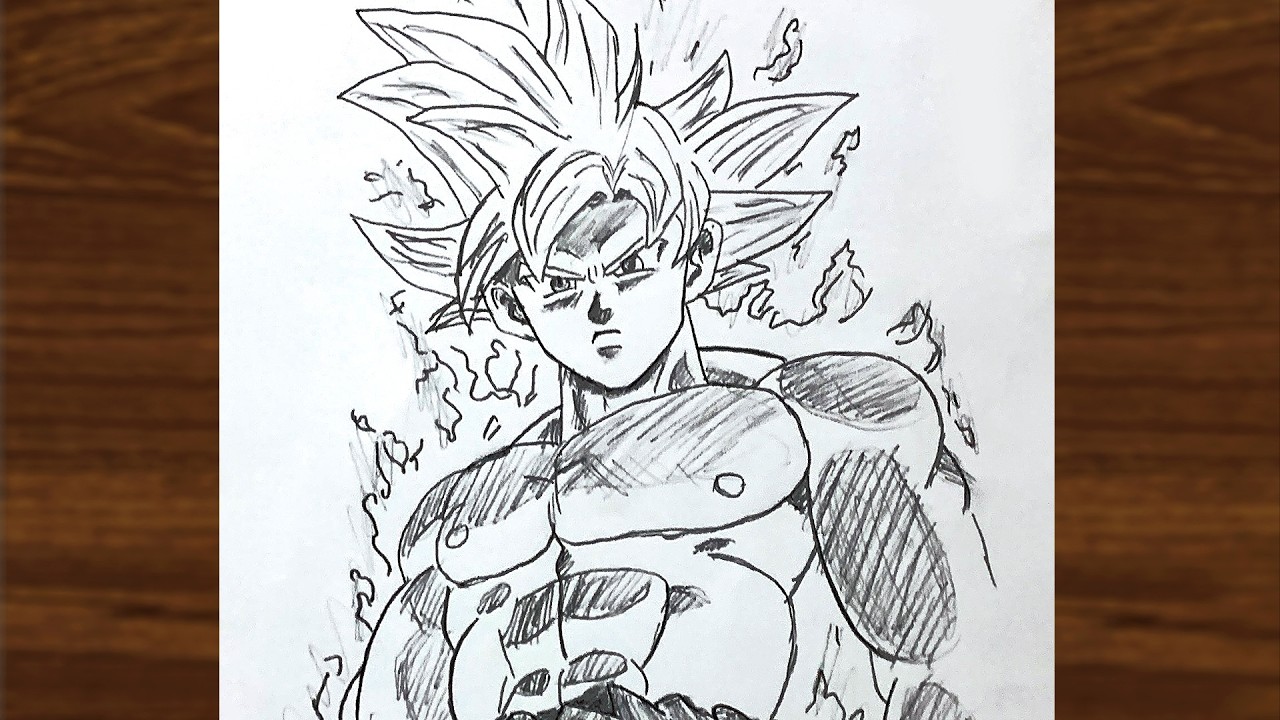 Ultra Instinct Goku Pencil Sketch Drawing | Dragon Ball Super Anime Art | Pencil Art