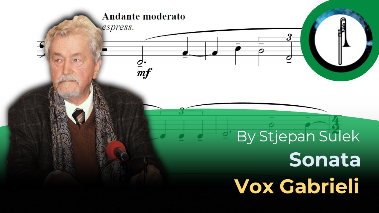 Bass Trombone Play-Along: Vox Gabrieli, Sonata by Stjepan Sulek. 👇No metronome👇