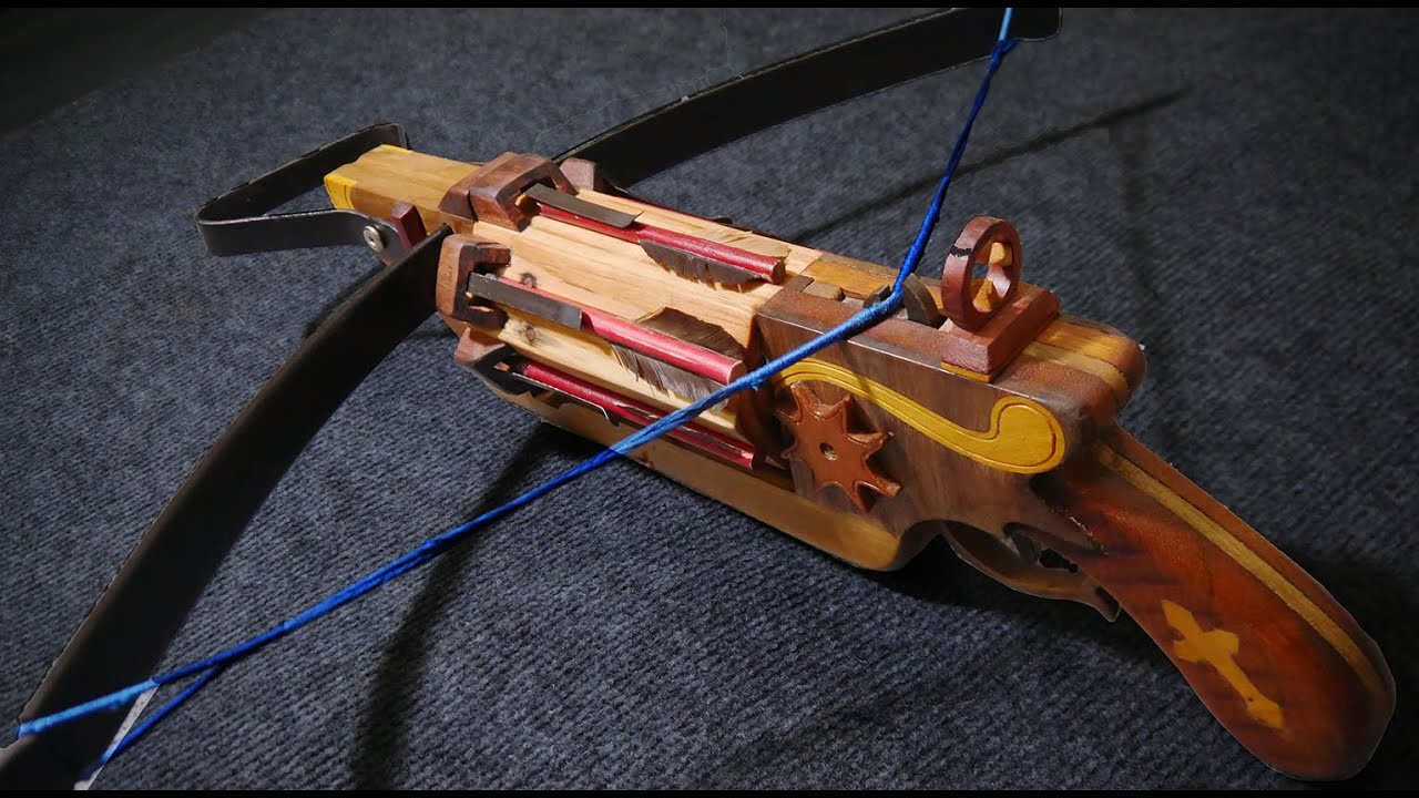 Сделать арбалет с вращающимся магазином для стрел