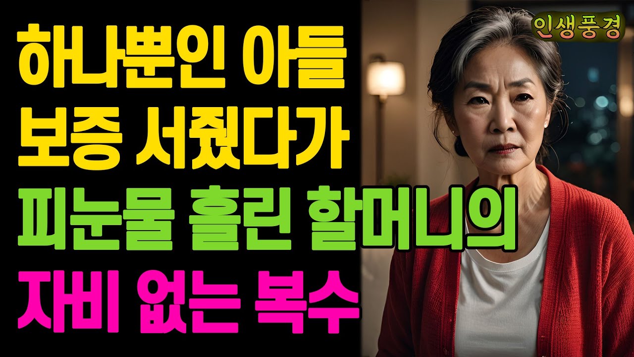 하나뿐인 아들 보증 서줬다가 피눈물 흘린 할머니의 자비 없는 복수 노년의 삶의 지혜 행복한 노후생활 부모자식갈등 사연 이야기 오디오북
