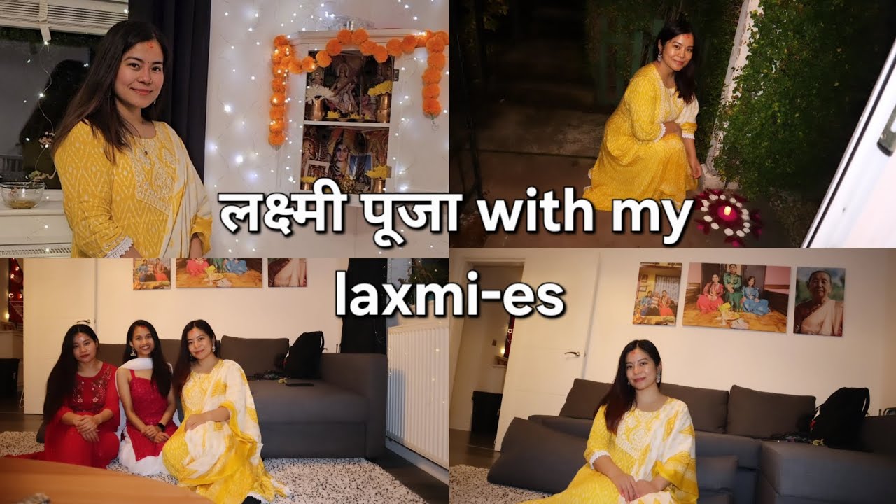 Laxmi puja with my laxmi-es 😍🥰 #nepali #youtube 