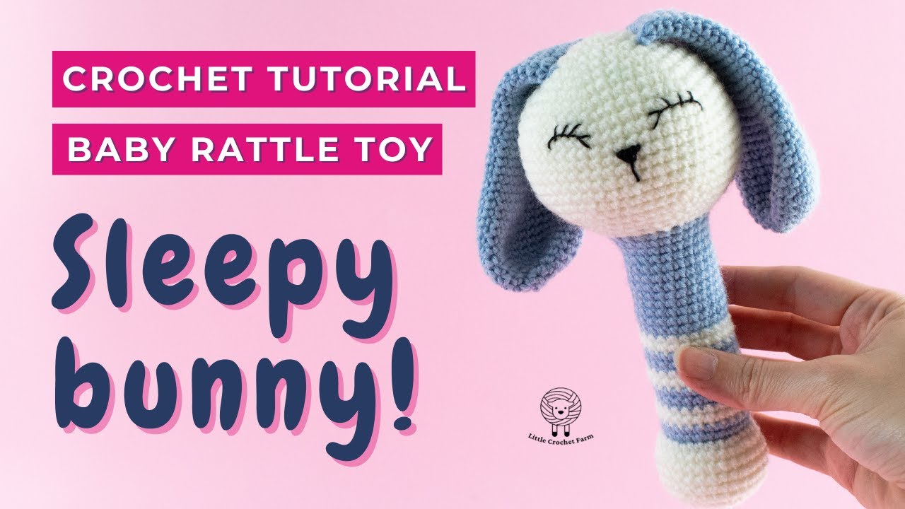 HOW TO CROCHET A BUNNY AMIGURUMI: bunny crochet toy pattern for baby.