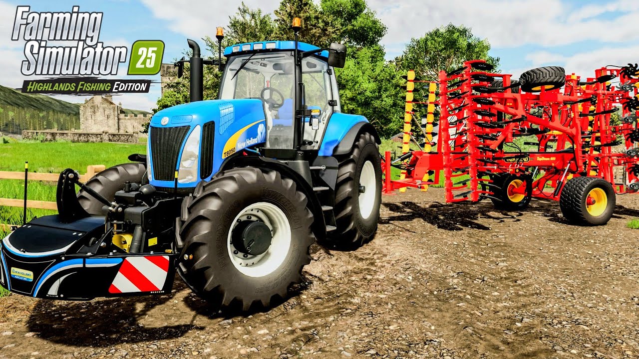 Old NEW HOLLAND T8050 & VÄDERSTAD in action - cultivating | Realistic Gameplay  Farming Simulator 25