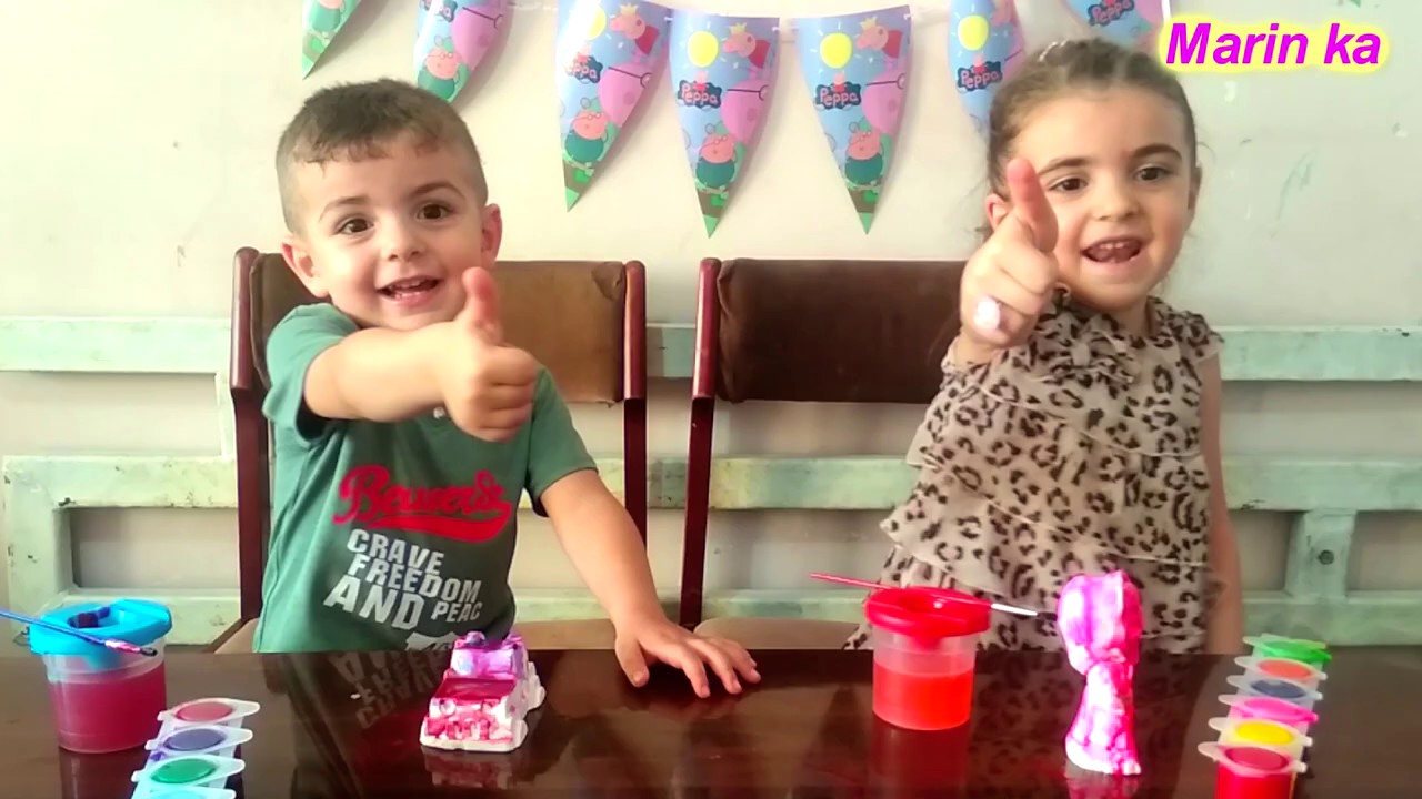 We are painting Masha & car Рисуем гуашью Маша и Машинка. Ներկում ենք գուաշով Մաշա և ավտոմեքենա