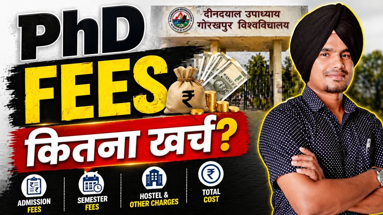 DDU PhD Fees 2026 💸 | Admission + Semester Fees Full Details | Gorakhpur University #ddu #phd 🤯💥
