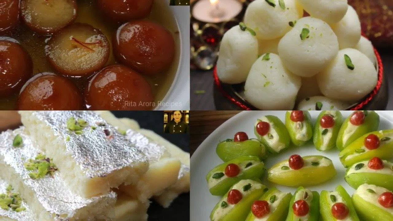 चार नयी और टेस्टी मिठाई की रेसिपी, Gulab Jamun, Bengali Rasgulla, Coconut Burfi, Parwal ki Mithai