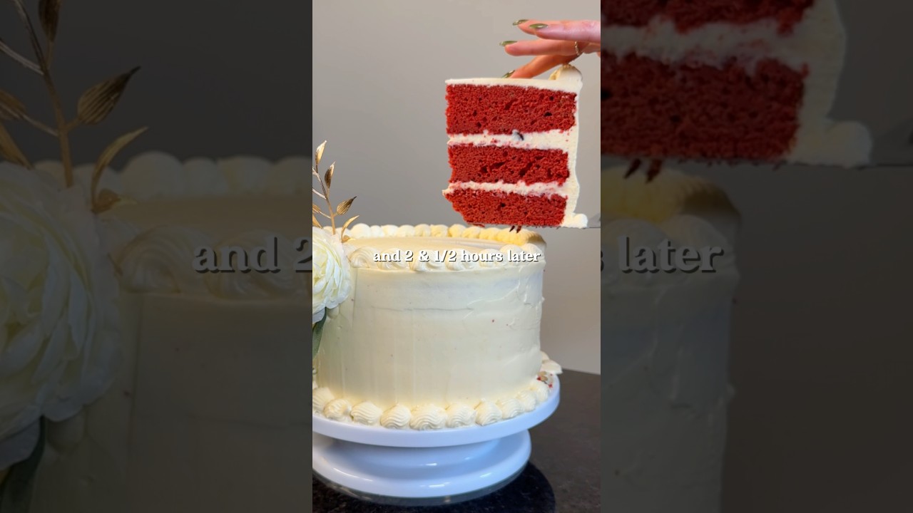 Red Velvet Wedding Cake 🍰 #baking #weddingcake