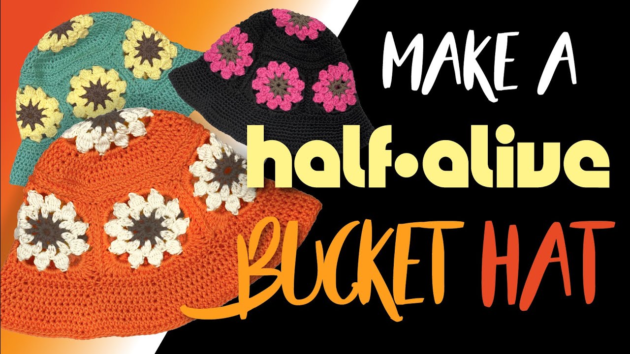 Make a Flower Bucket Hat like half•alive wear - Easy Crochet Tutorial