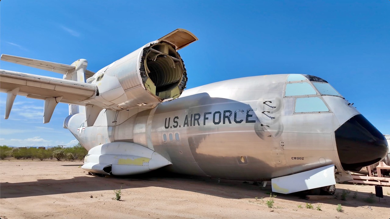 Guided tour around the jet powered Hercules. The Boeing YC-14