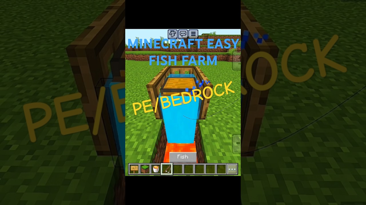 Best Fish Farm in Minecraft 1.21 🤩 (BEDROCK/MCPE) #shorts
