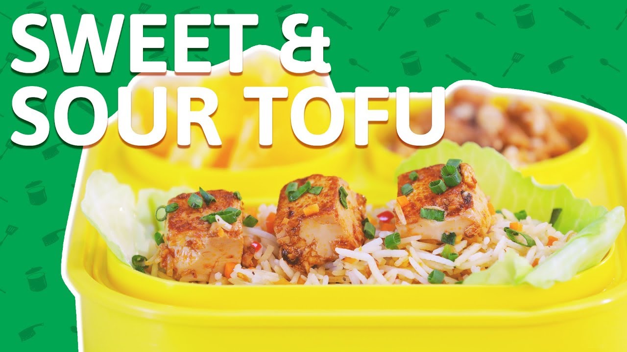 Sweet and Sour Tofu Fried Rice - Pan Fried Tofu With Burnt Garlic Rice - Tofu Recipe for kids