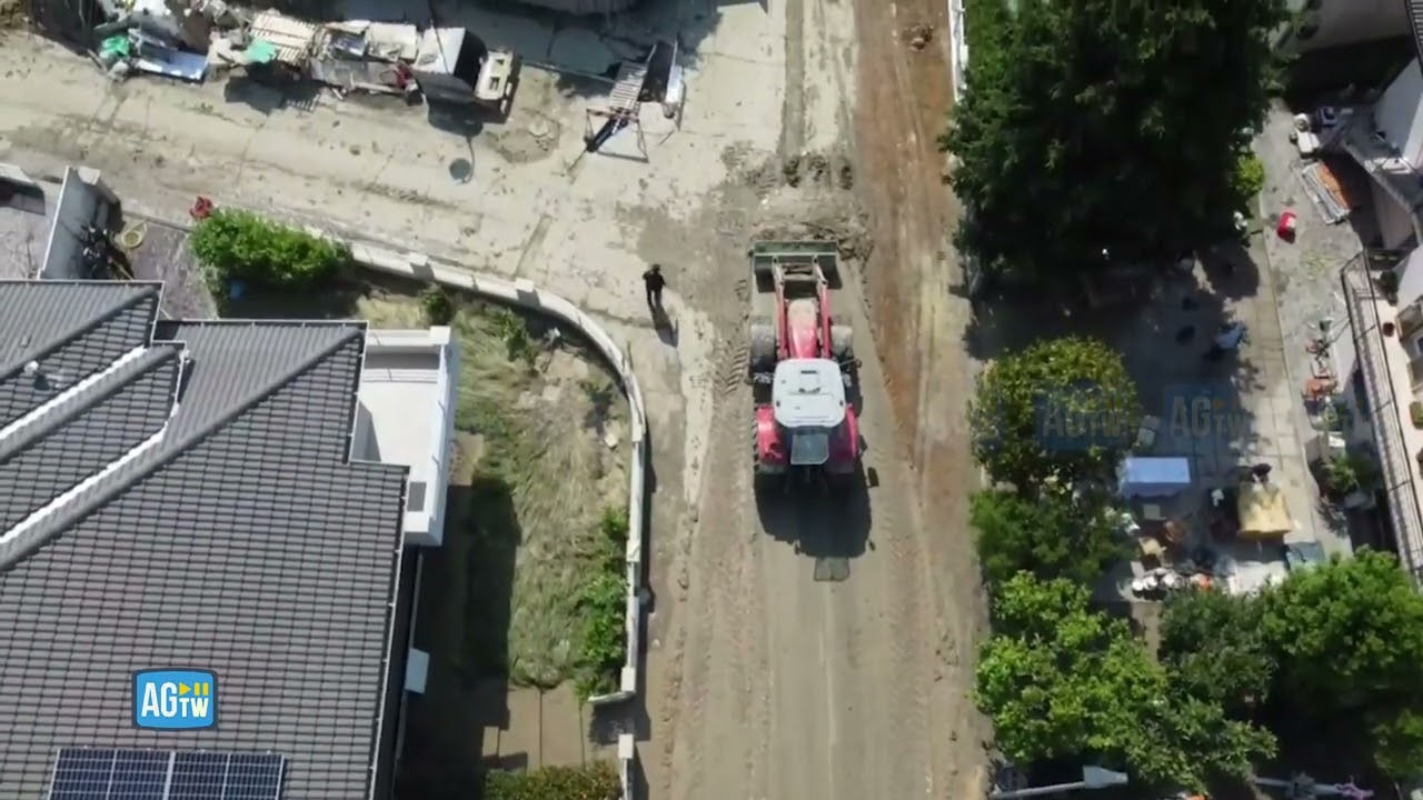Alluvione: mezzi e volontari al lavoro a Sant'Agata. Le immagini dal drone