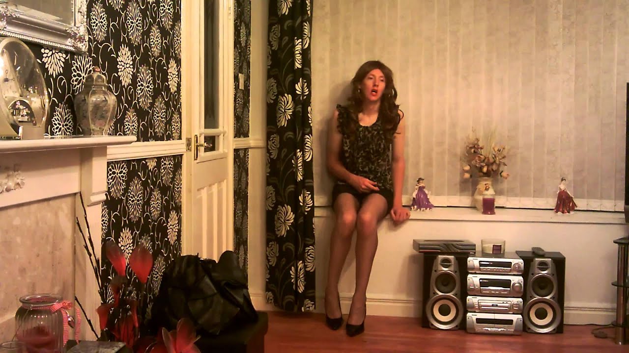 Crossdresser with New Stockings Second Attempt 18/09/2014