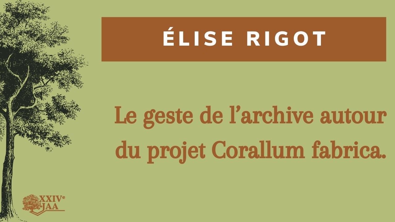JAA 2026 - Le geste de l'archive