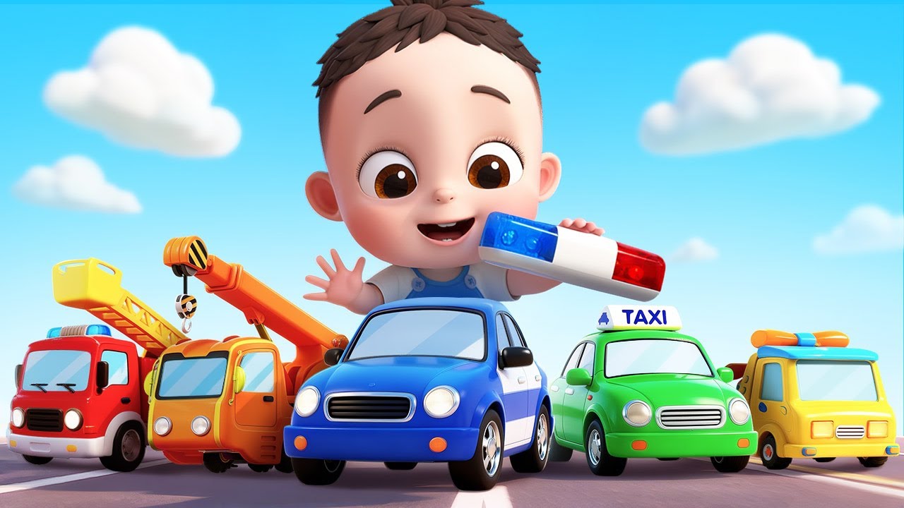 かっこいいはたらく車！パトカー・しょうぼうしゃ・クレーンしゃ | のりものの歌 | 子どもの歌メドレー | 子供の歌 | 童謡 | リアとチャチャ | LiaChaCha