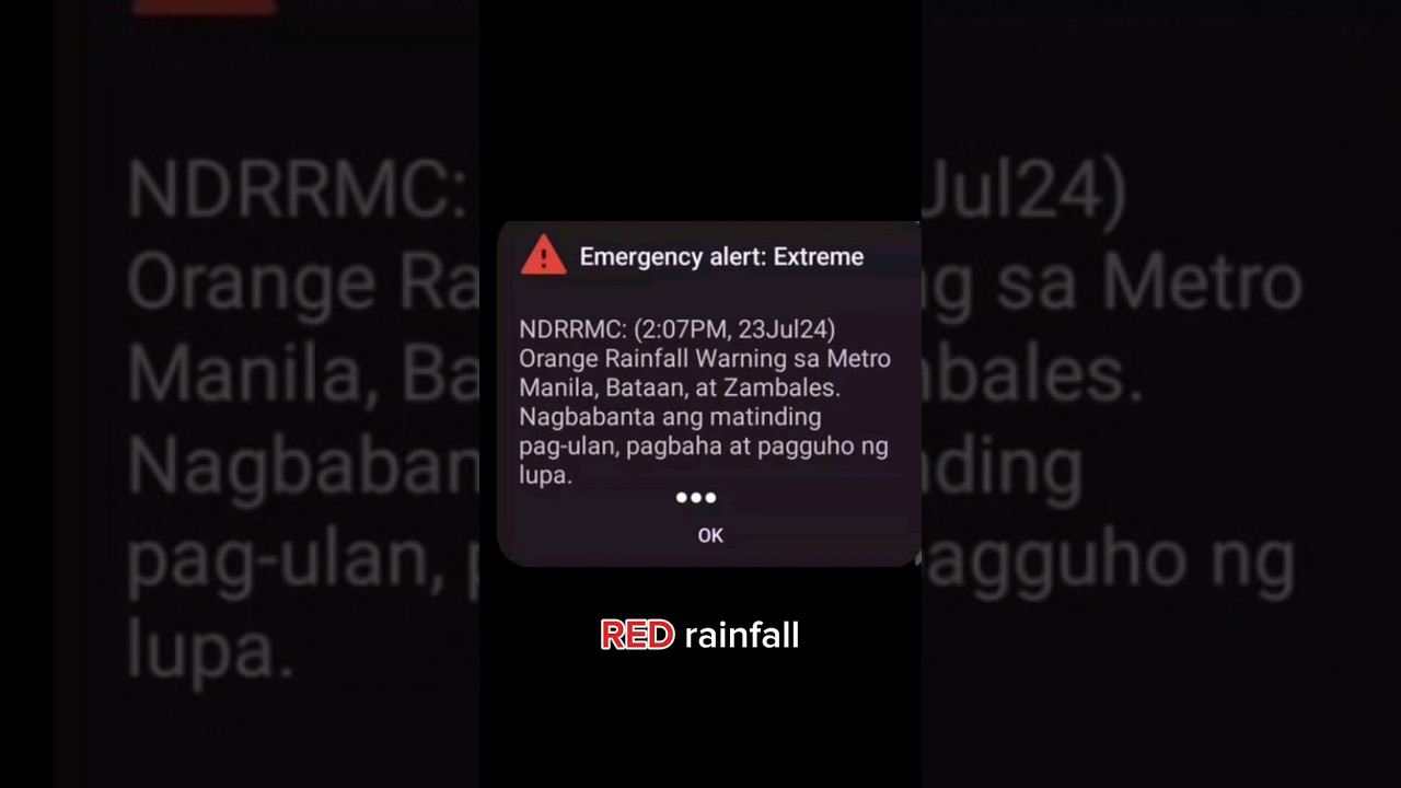July 24 2024 Orange rainfall, Red rainfall (Philippines) #rain #philippines